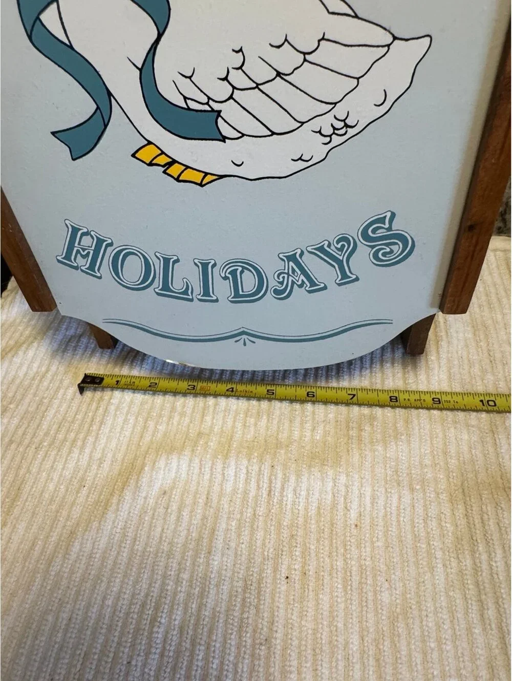 Happy Holidays Duck Hanging Shelf Sled